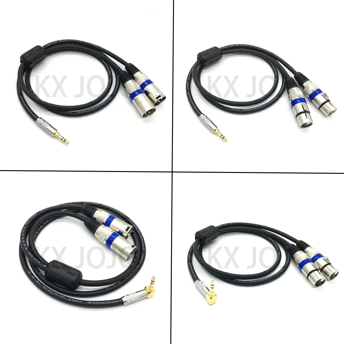 

3.5mm to 2 XLR Male/Female 2XLR 3.5mm Double Canon Computer with Mixing Console Audio Cable