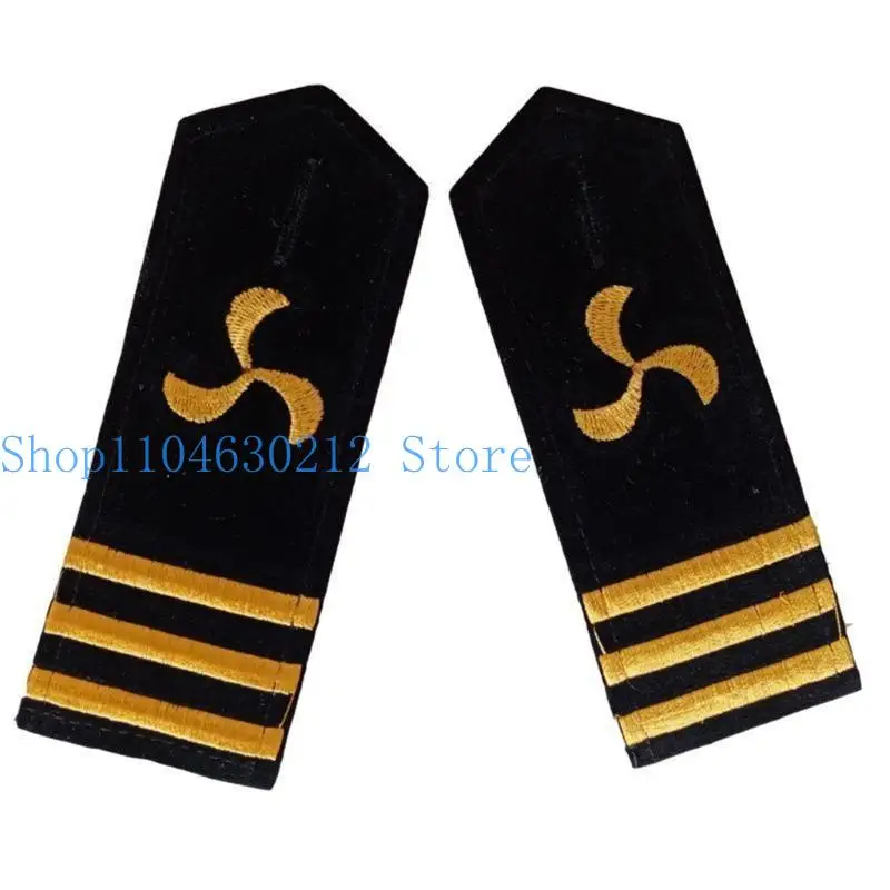 652f Professional Security Guard EPAULETS Captain Rightided Designs for Drama