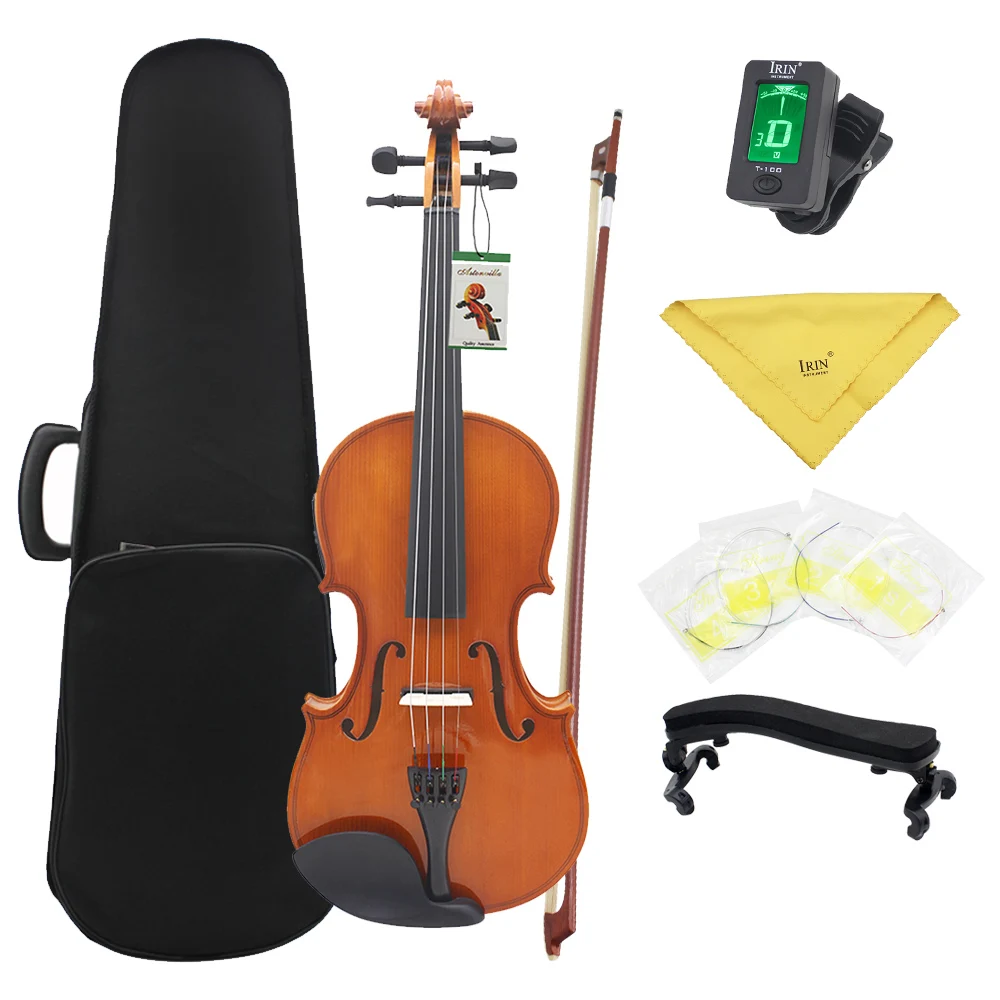 Astonvilla AV-E03 4/4 Electric Acoustic Violin EQ Maple Body Natural Colour Acoustic Violin With Case Bow Shoulder Rest Tuner