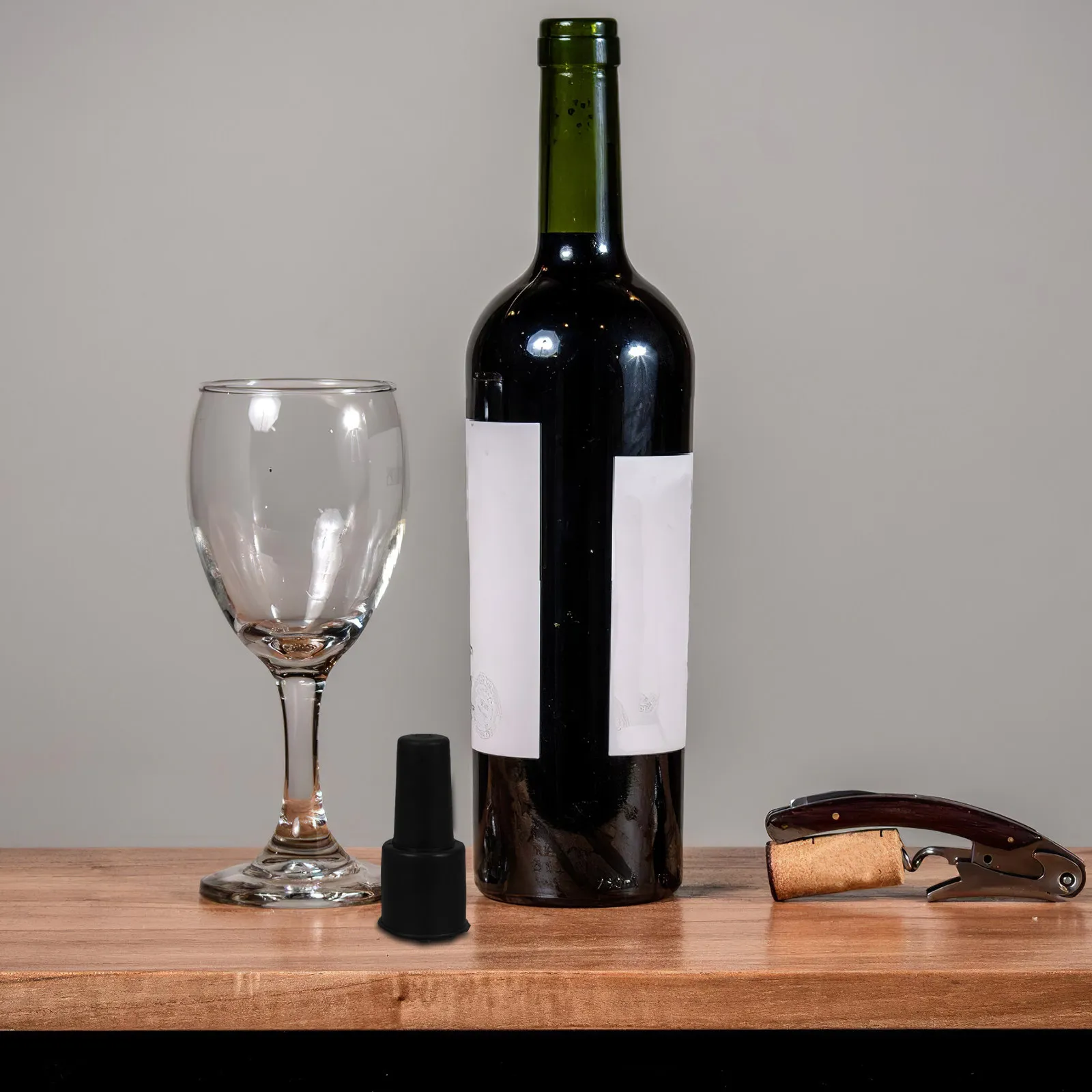Tapón de silicona para vino, 20 piezas, negro, a prueba de fugas, reutilizable, para botellas de vino, cava, licor, botellas de vidrio, apto para lavavajillas