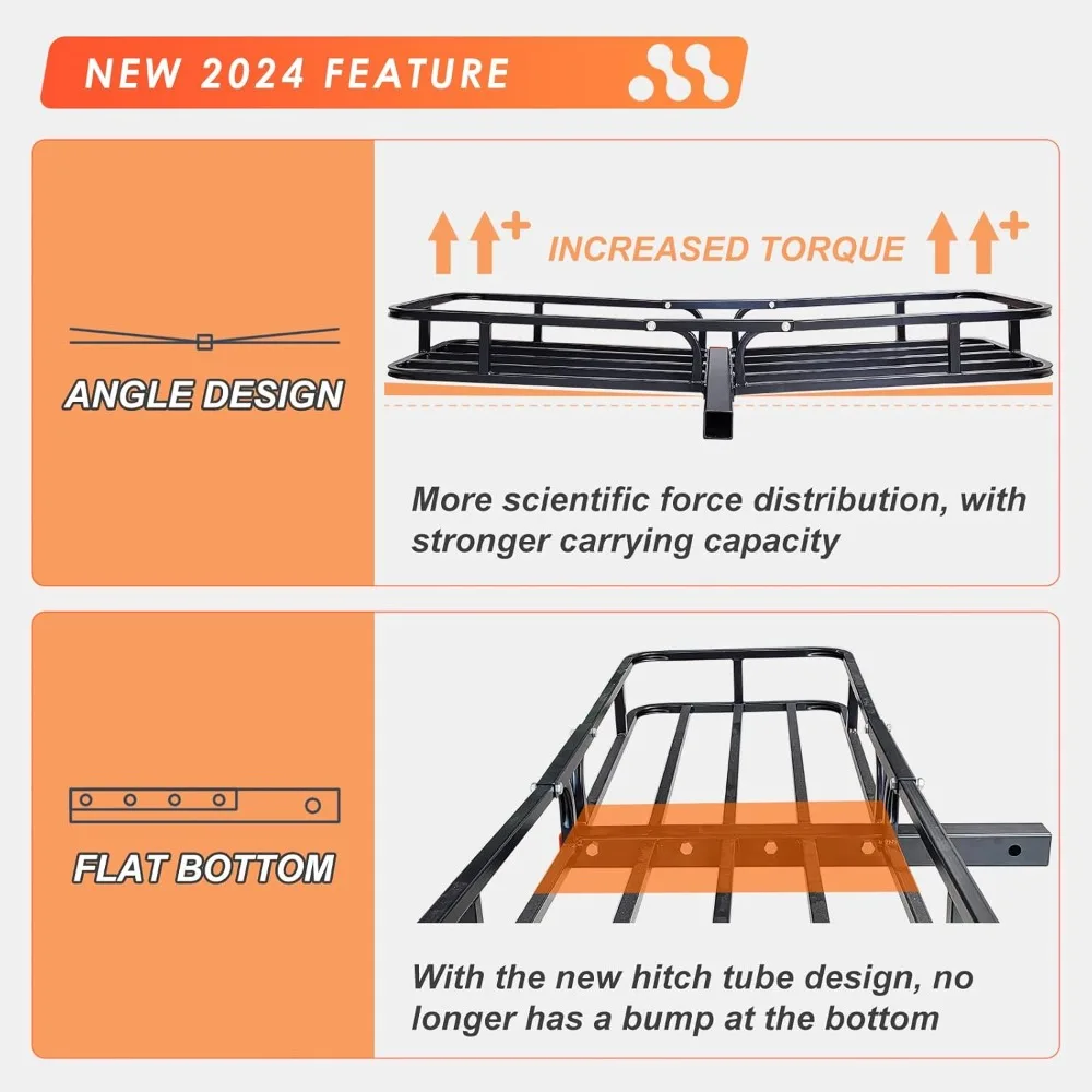 سلة شحن MeeFar مثبتة على وصلة مع حقيبة مقاومة للماء، سعة 53 × 19 × 5 و500 رطل #2