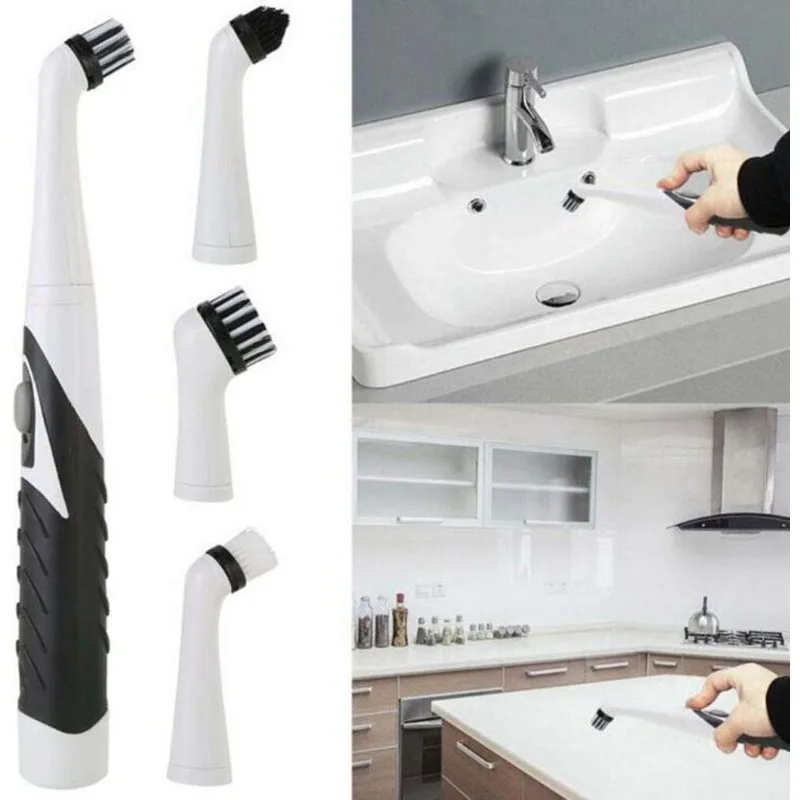 Electric Cleaning Brush, 5 Types of Multi-functional Brushes,  Shoe Brush, Suitable for Cleaning Kitchen ,Household Tools