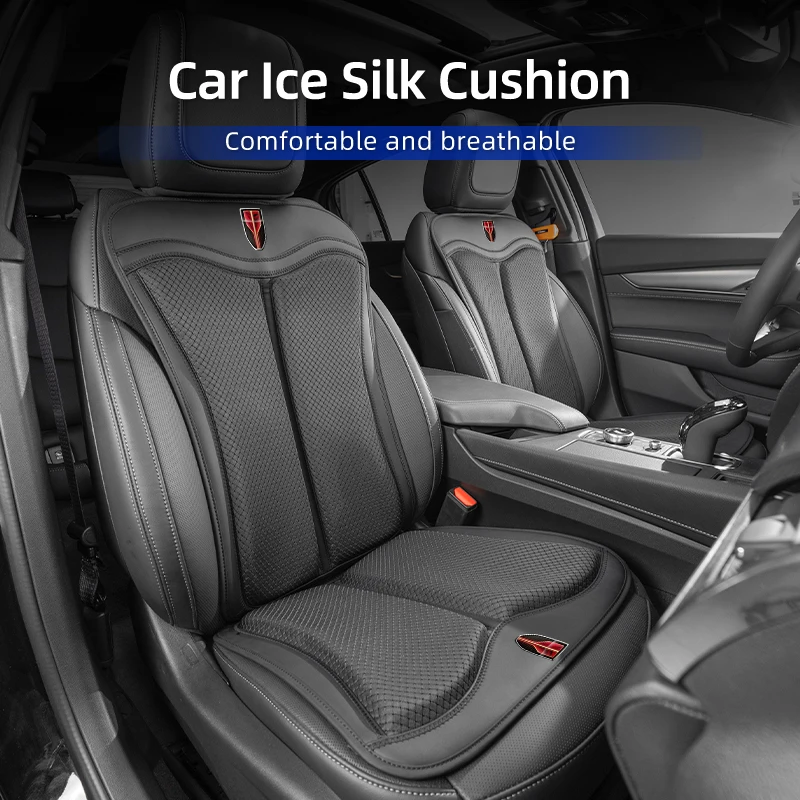 Car Seat Cover Front Rear Seat Ice Silk Cushion Pad Protective Mat For Hongqi EHS9 H5 H6 H7 H9 E-QM5 HS3 HS5 Model 2025 HS6 HS7