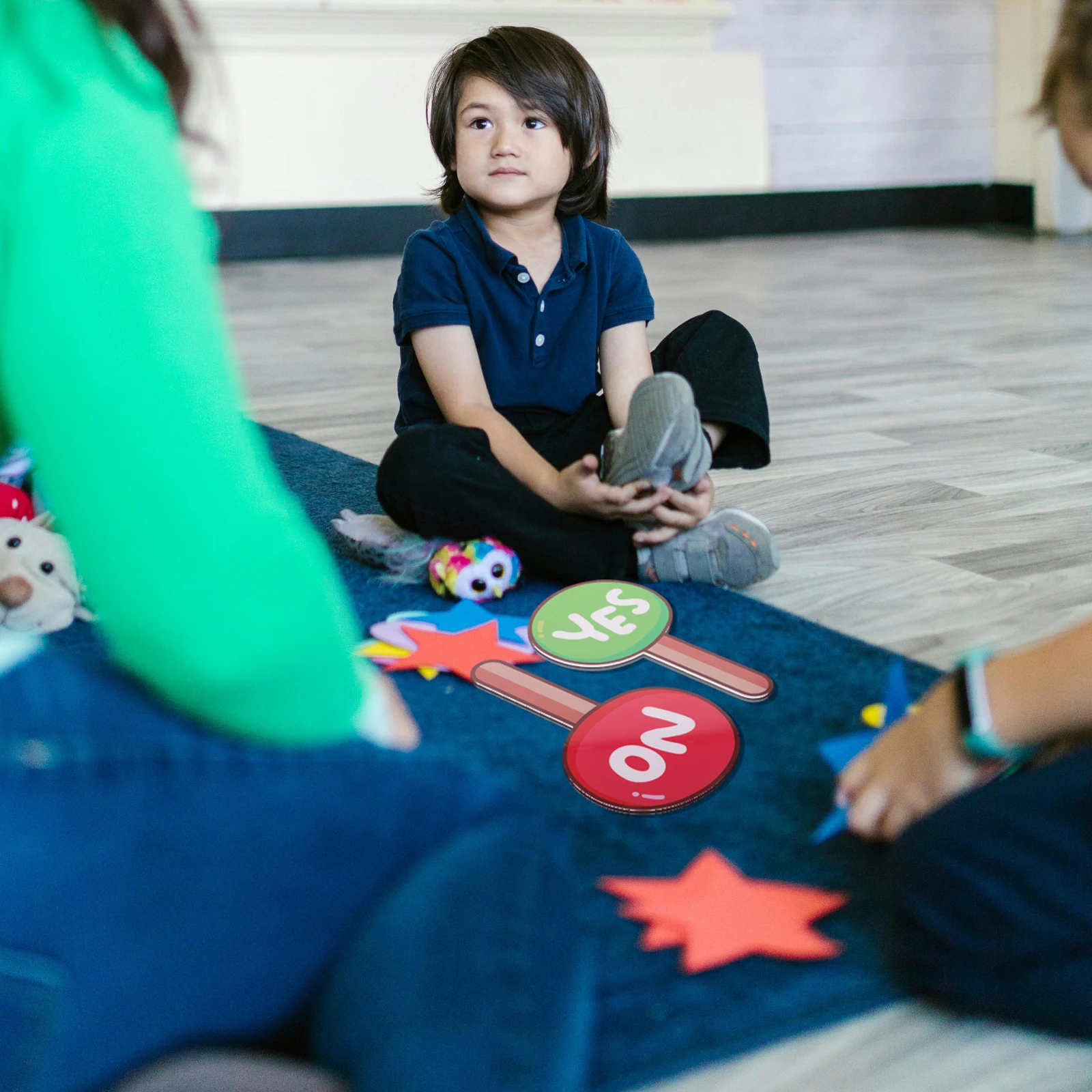 2Pcs Tools PVC Reusable Classroom Supplies Handheld Voting Board For School Board Student Game Plastic School