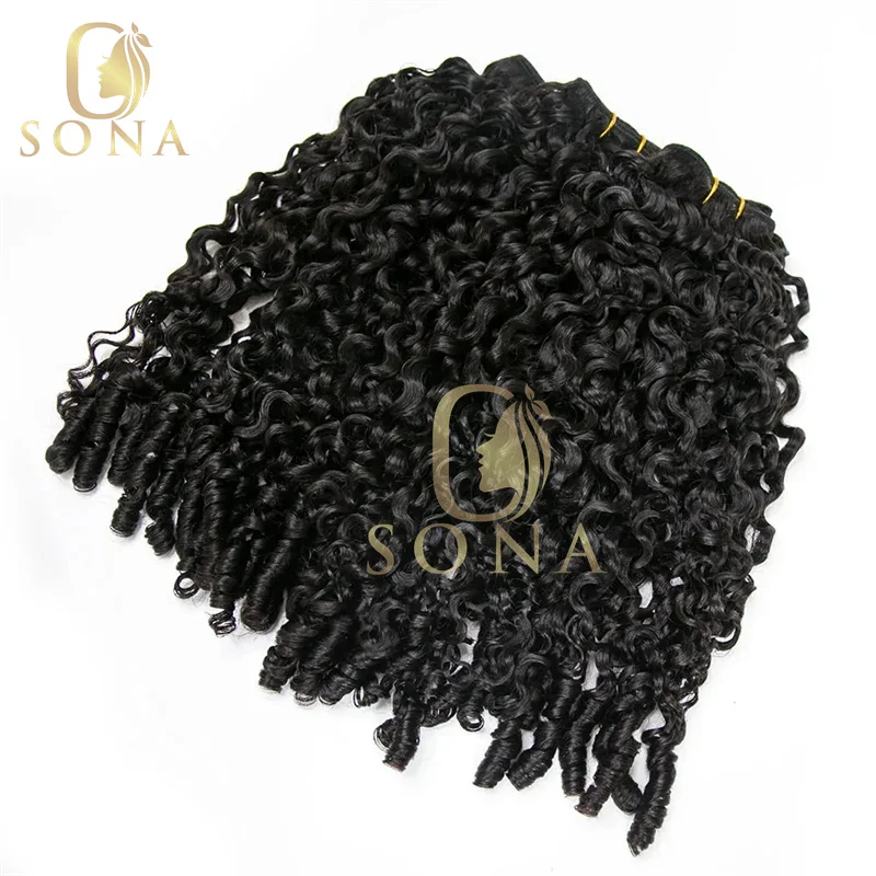 

Спиральные пучки вьющихся волос, пучки вьющихся волос, девственные человеческие волосы, бирманские вьетнамские необработанные человеческие волосы для наращивания на всю голову 18A ﻿