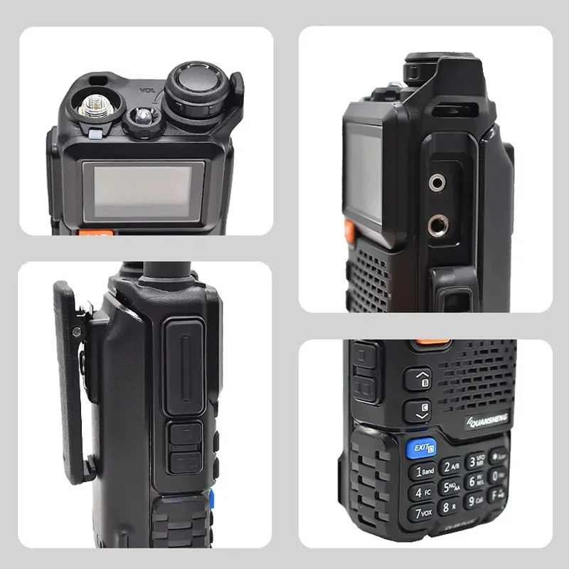 Quan sheng uv 5r plus walkie talkie 5w funkgerät dual-band uhf/vhf station k5 empfänger ham wireless set long range k6