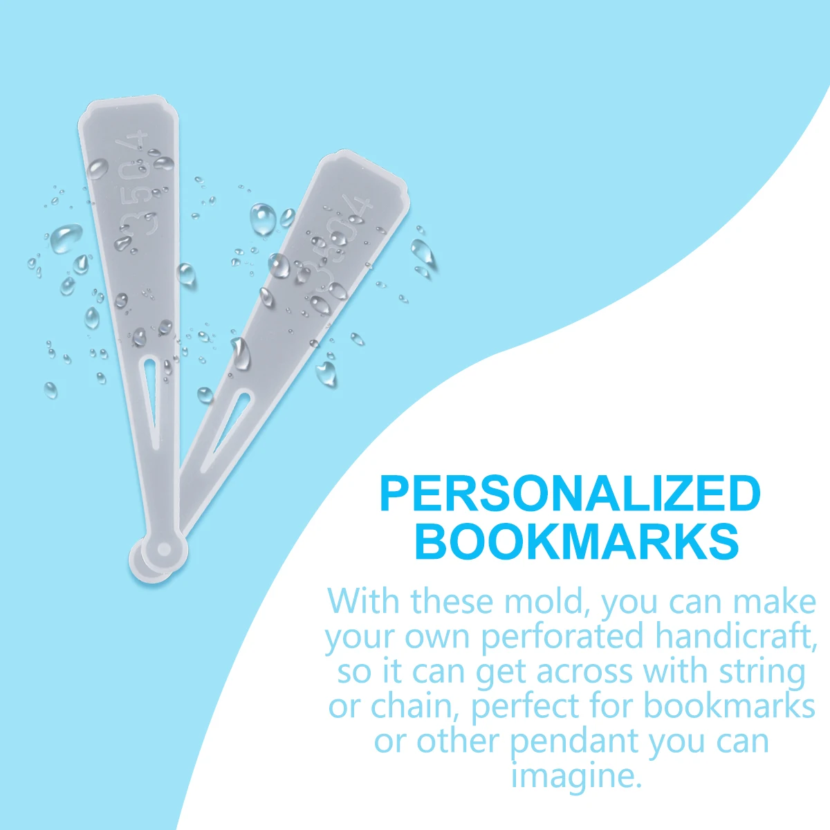 

5Pcs Silicone Bookmark Mold DIY Casting Moulds High Transparency Flexible Durable Epoxy Resin Mold for Handmade Bookmarks