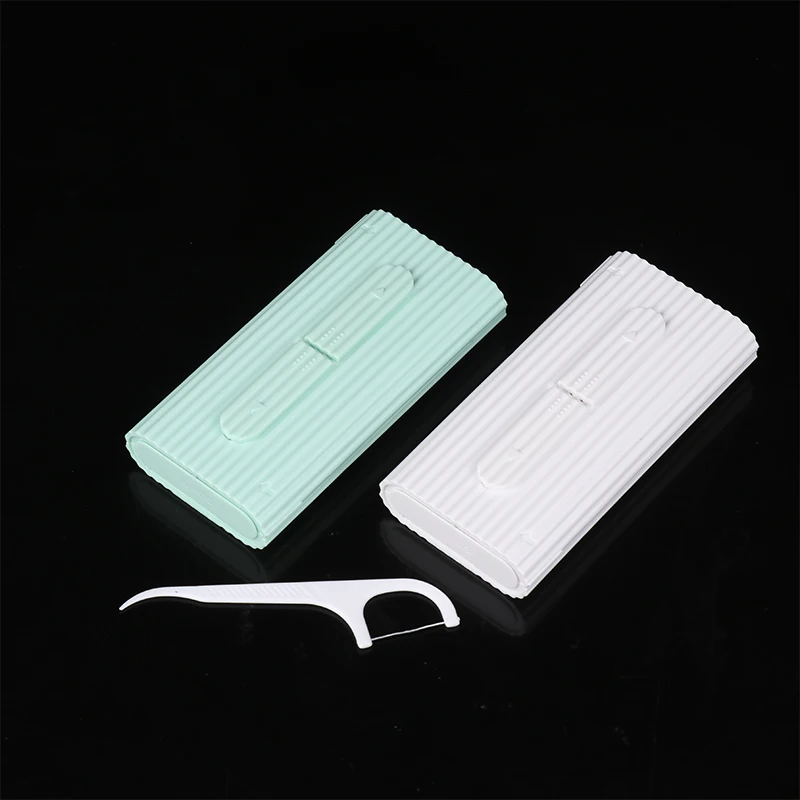 10 Pcs/Box Disposable Dental Floss Automatic Dental Floss Box Mini Portable Dental Cleaning Floss Toothpicks Tool For Daily Use