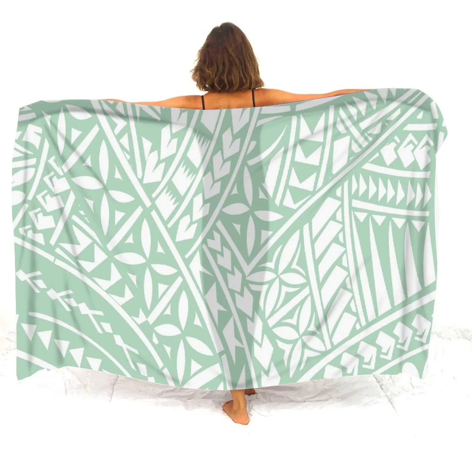 

Налог в комплекте, полинезийская шаль-саронг, новый дизайн, ретро-узор, пляжный незаменимый предмет, настраиваемая женская шаль-саронг