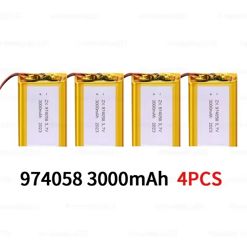 1-10PCS 974058 3000mAh Lipo Battery 3.7V Rechargeable Lithium