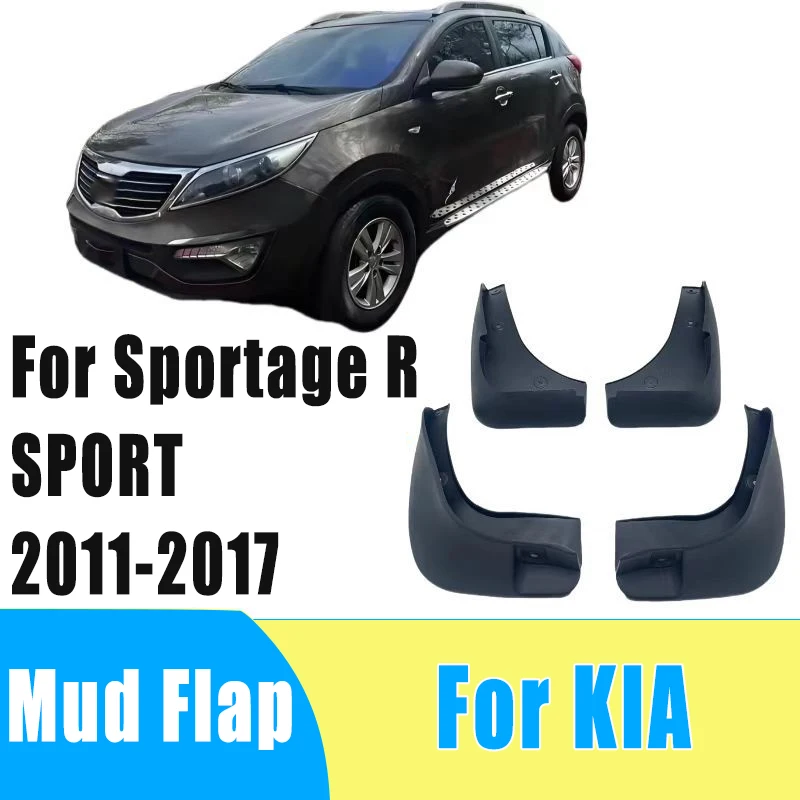 

4pcs Auto Mudguard Waterproof Prevent Mud Splashing Car Mud Flap Fender Trim Accessories For KIA Sportage R SPORT 2011-2017 2016