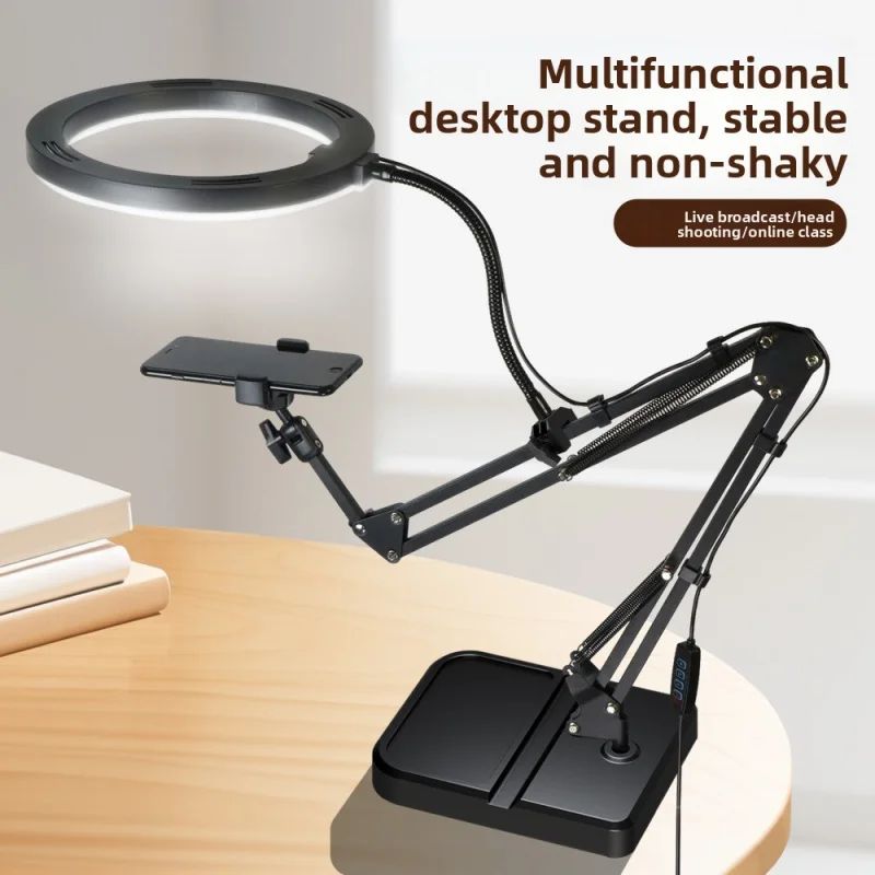 

Phone Live Streaming Stand Desktop Boom Arm Professional Overhead Light Recording Video Anchor Shooting Food Handicraft Calligra