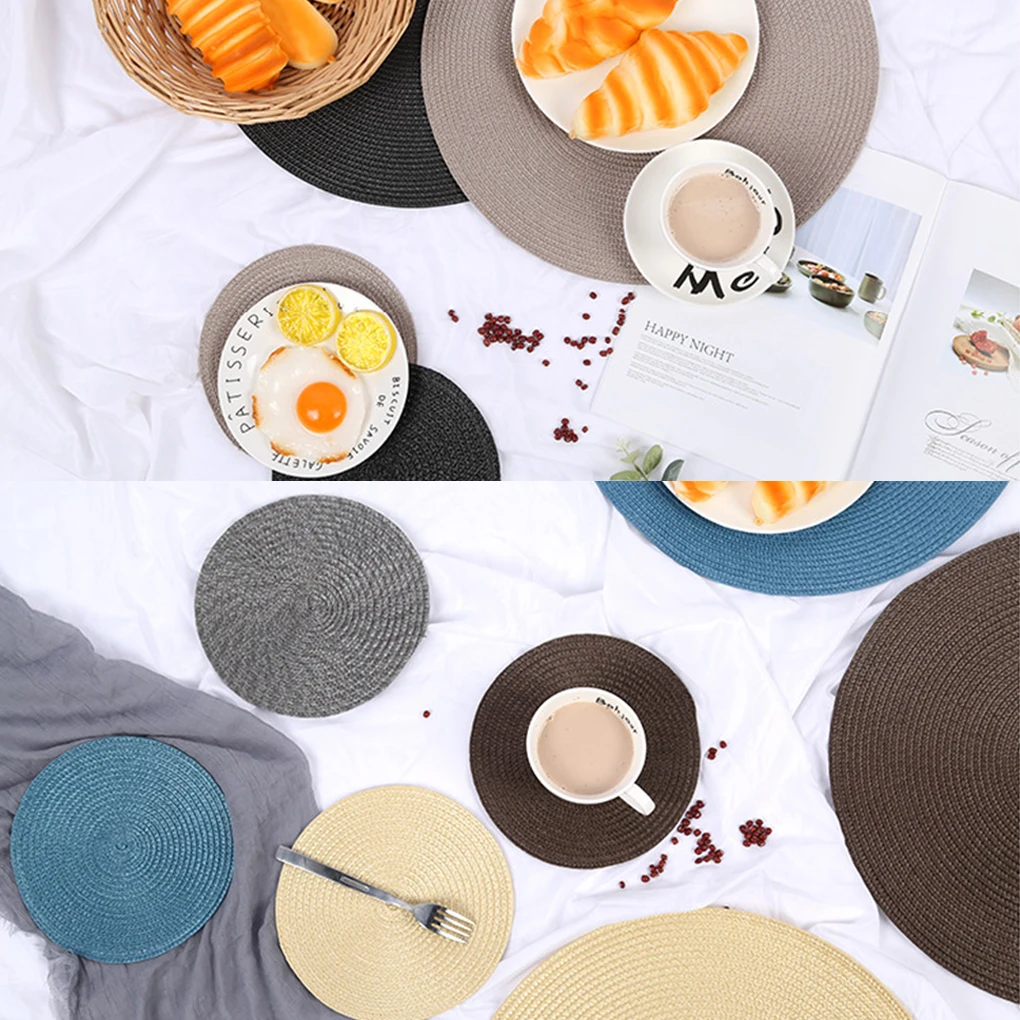 4pcs/set Stain Resistant And Easy Care Table Coaster Durable And Versatile Elegant Place Mats silver grey