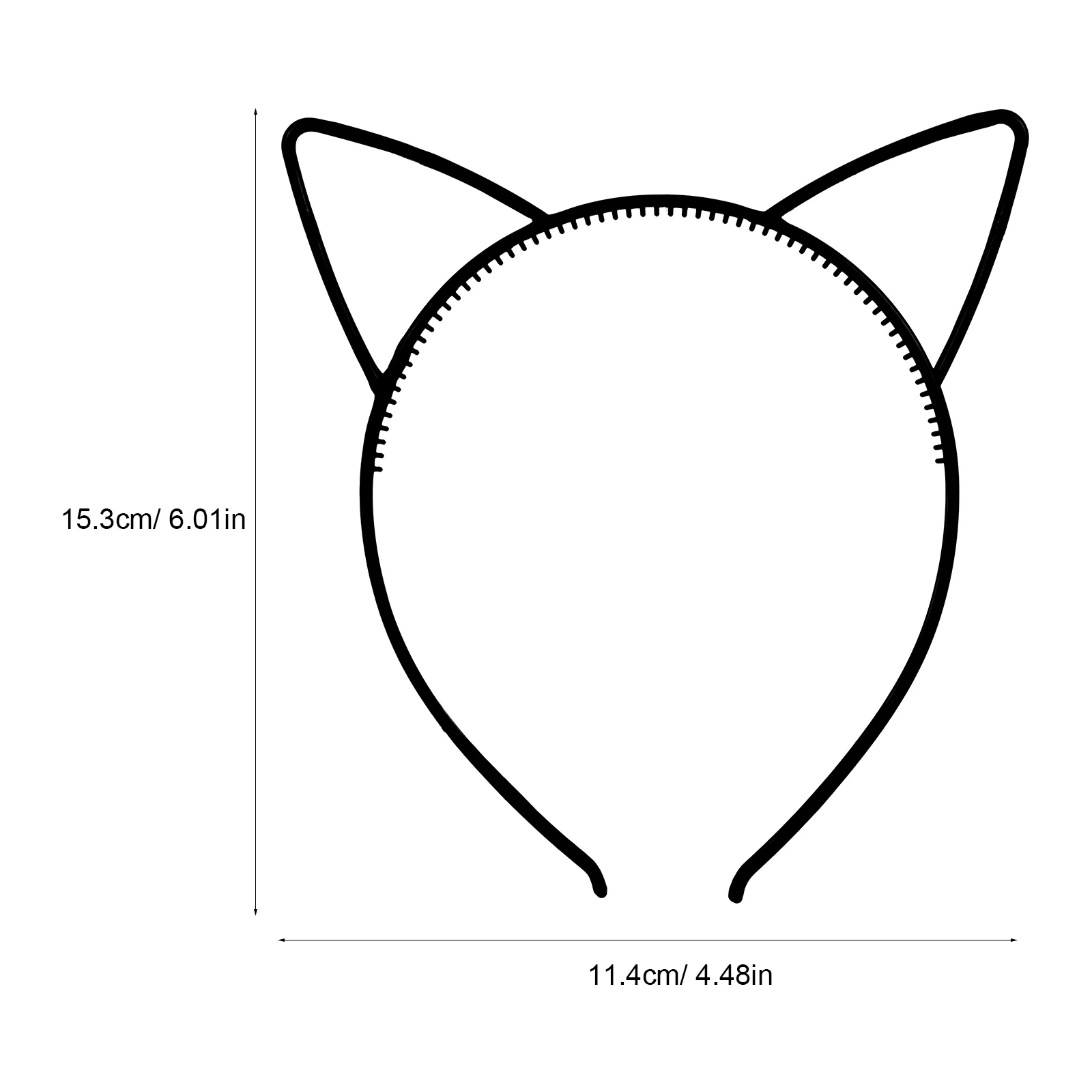 Cat Ear Headpiece Headband Plastic 12 Colors 24 Pcs Bands Hair Accessories for Women Animal Headbands