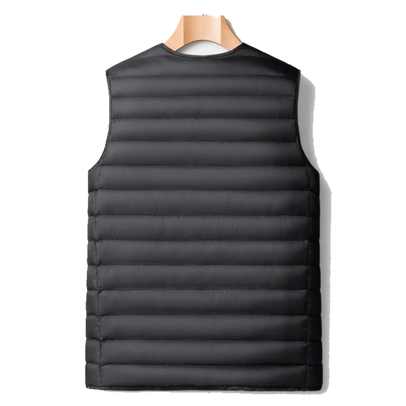 Winter New Men Warm Thick Down Vest Men Windproof Waterproof Ultralight Puffer Vest High Quality Casual Brand Waistcoat Male 8XL
