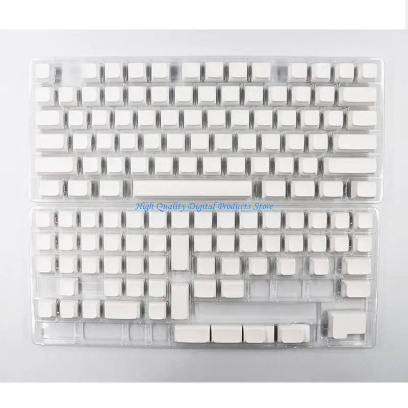 U2JE Minimalistic Blank Keycaps 134Keys XDA PBT Keycaps DyeSUB for MXSwitches Mechinery Keyboard Keycap Replacement