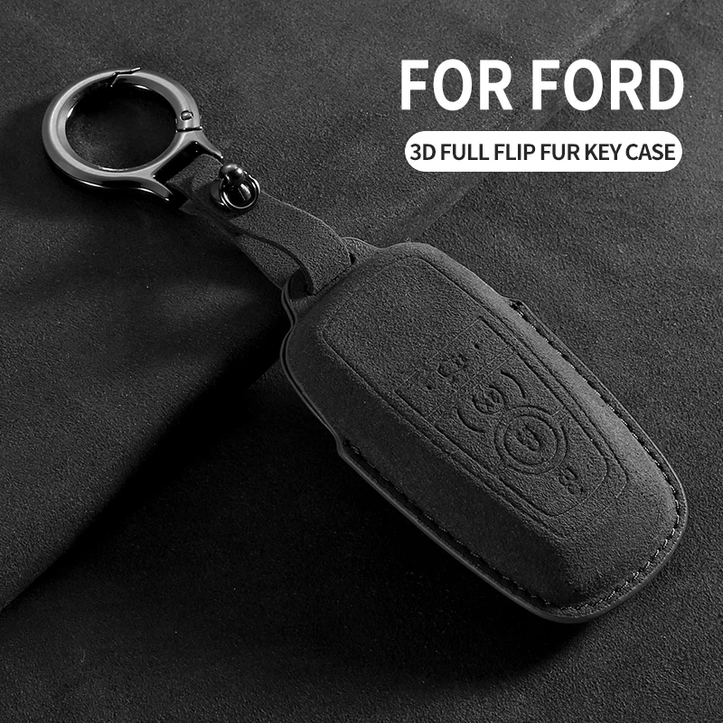 Car Key Case Cover For Ford Explorer Mustang Fusion Escape F150 F250 F350 F450 F550 Raptor Car Key Holder Shell Accessories