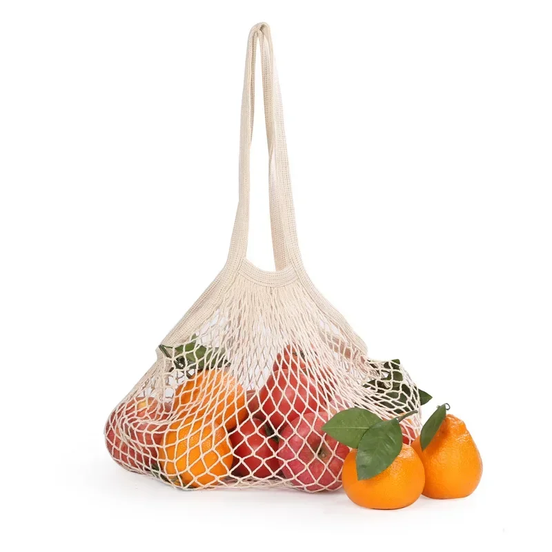 

Cotton Mesh Shopping Bag Reusable String Fruit Storage Handbag Totes Women Shopping Mesh Net Shop Grocery Tote Bag Packaging