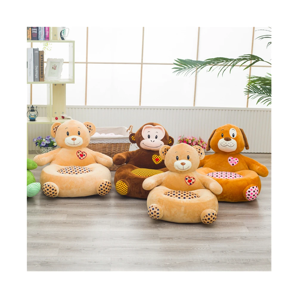 

Forest animal cartoon teddy bear frog monkey dog soft baby children sofa plush toy