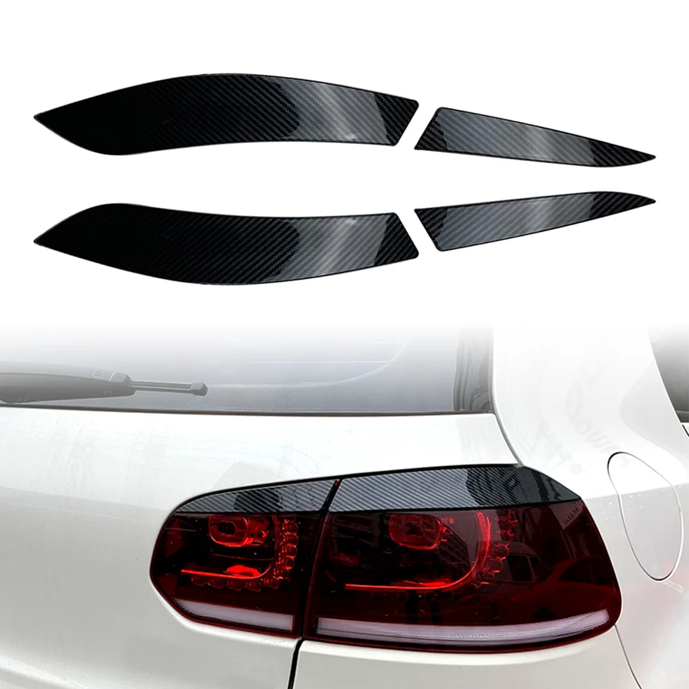 4PCS Rear Tail Light Lamp Eyelid Trim Cover For Golf 6 MK6 2008 2009 2010 2011 2012 2013 Headlights Eyebrow Eyelids Trim