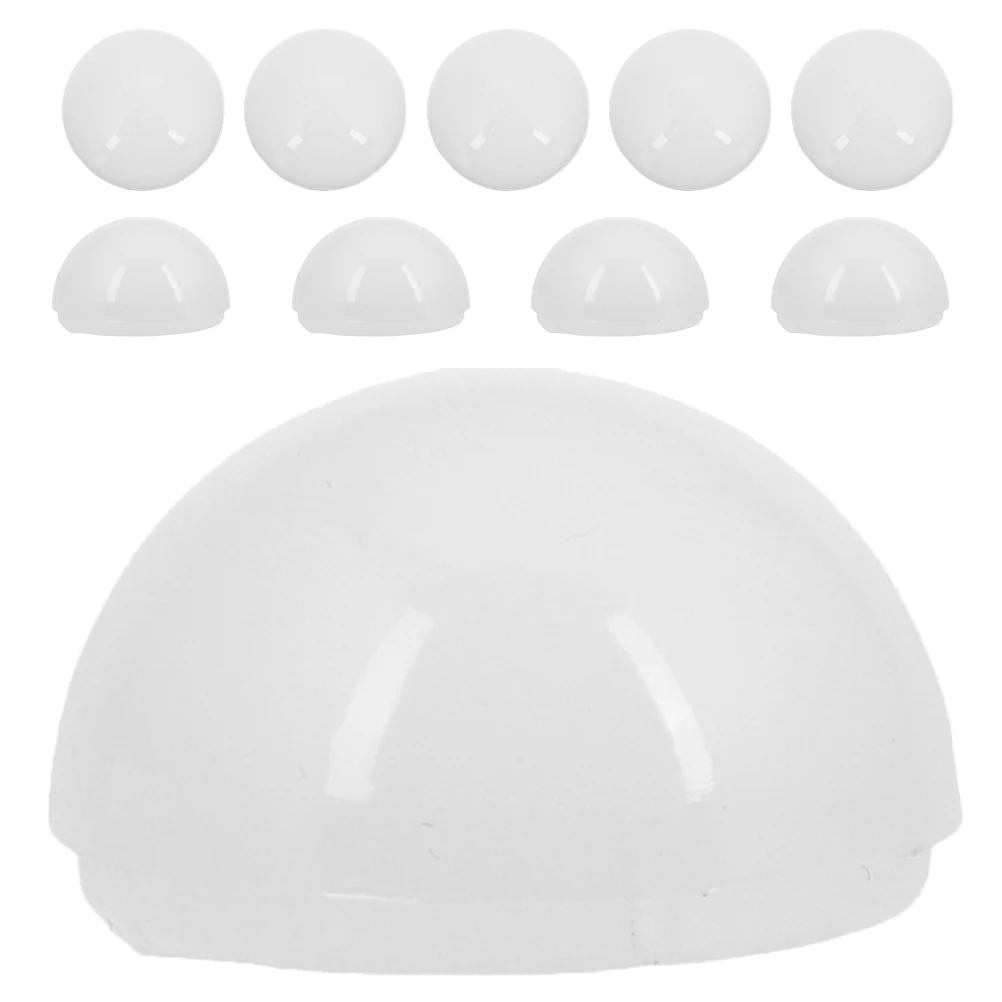 

10pcs LED Bulb Shades for Bathroom Vanity Mirrors Plastic Lamp Shades Round Cover Replacement Globes Lighting Accessories