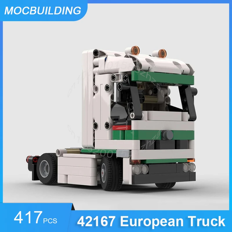 MOC Building Blocks 42167 Tipper Trailer & Wheeled Excavator & European Truck Model DIY Assemble Bricks Transportation Toys Gift