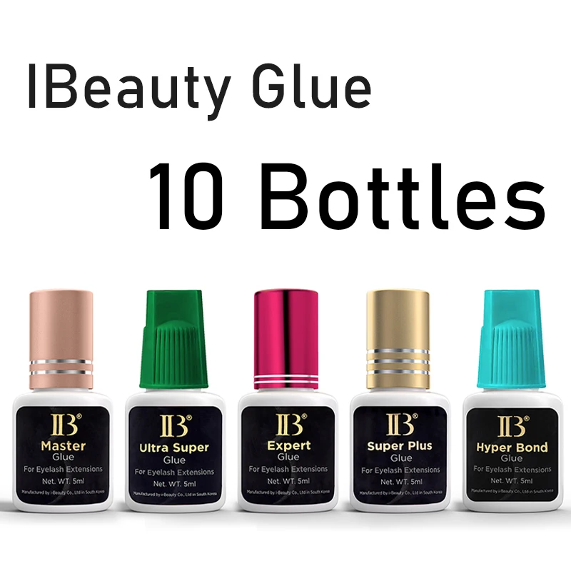 10 Bottles IB Ultra Super Plus Glue Individual Fast Drying False Eyelash Extensions Supplies Strong Cola 5ml Beauty Makeup Tools