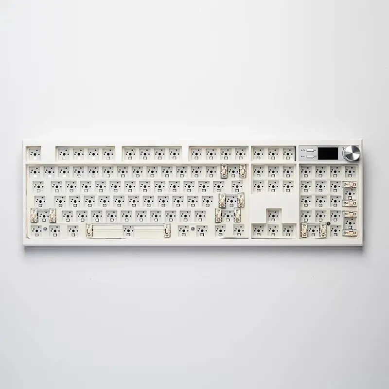 GMK104 Keyboard Kit Wireless Bluetooth Tri-mode Customize Gasket Structure VIA RGB with Screen Mechanical Keyboard Accessories