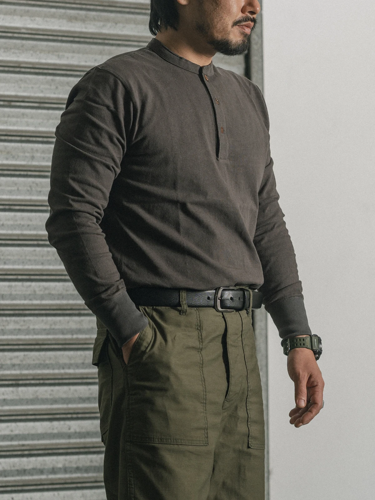 

Американская ретро длинная Свег Генри Ирт 300 г тяжелая круглая футболка Ne мужская цветная повседневная универсальная базовая футболка irt