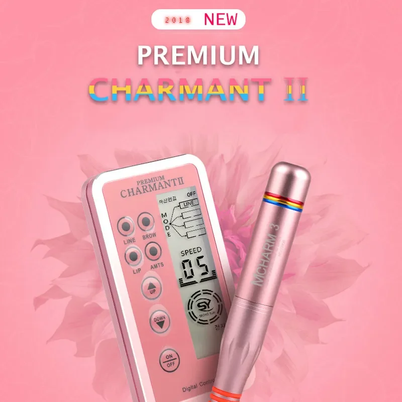 

Charmant 3 Permanent Makeup Machine kit for Eyebrow Lip Eyeline Microblading MTS Pen Professional Tattoo Pen