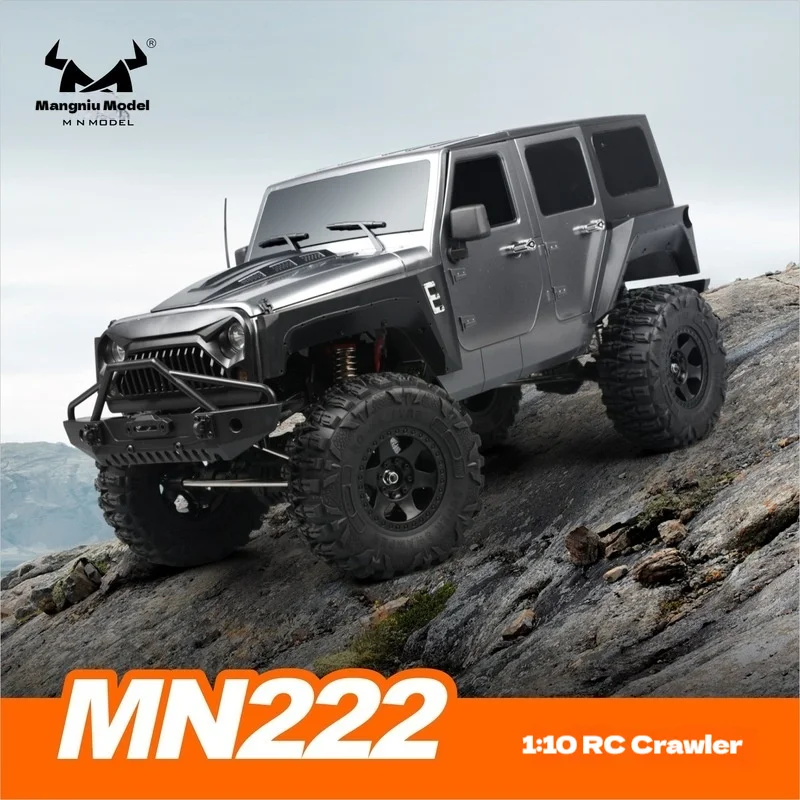 MN-222 Escala 1:10 2.4G 4WD RC Crawler All-Terrain Caminhão de controle remoto com luzes LED Brinquedo de veículo de escalada de alta velocidade para adultos
