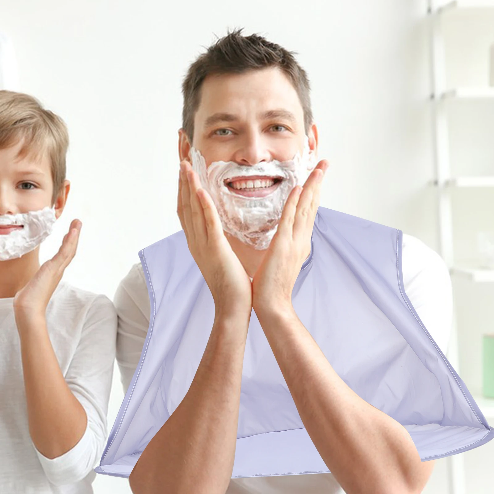 

Shaving Grey Foldable Hair Catcher Keeps Clean Men's Beard Cutting Cape Beard Catching Apron Grooming Accessory