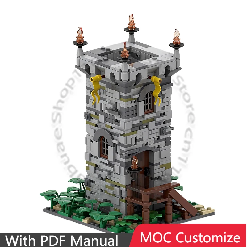 

836 PCS Construction Watchtower MOC Customize Modular Building Block Brick Educational Technology Design DIY Assembly Toy Gift