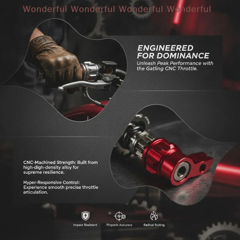 Motorcycle Throttle Twist Grips CNC Aluminum 22mm Shockproof Accelerator Grip with Cable for Dirt Bike Competition