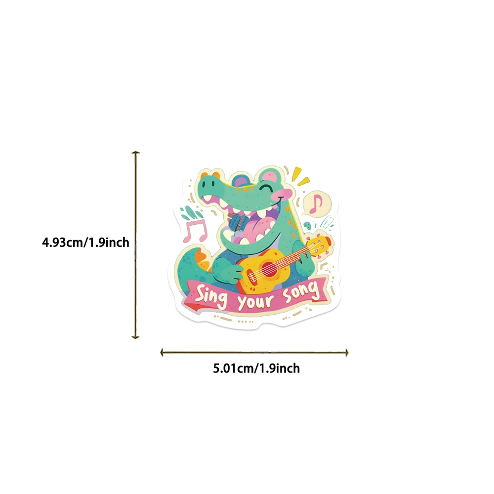 Pegatinas inspiradoras de animales de dopamina, calcomanías de dibujos animados Kawaii, papelería, teléfono, portátil, pegatina creativa, juguete para niños, 10/30/50 Uds.