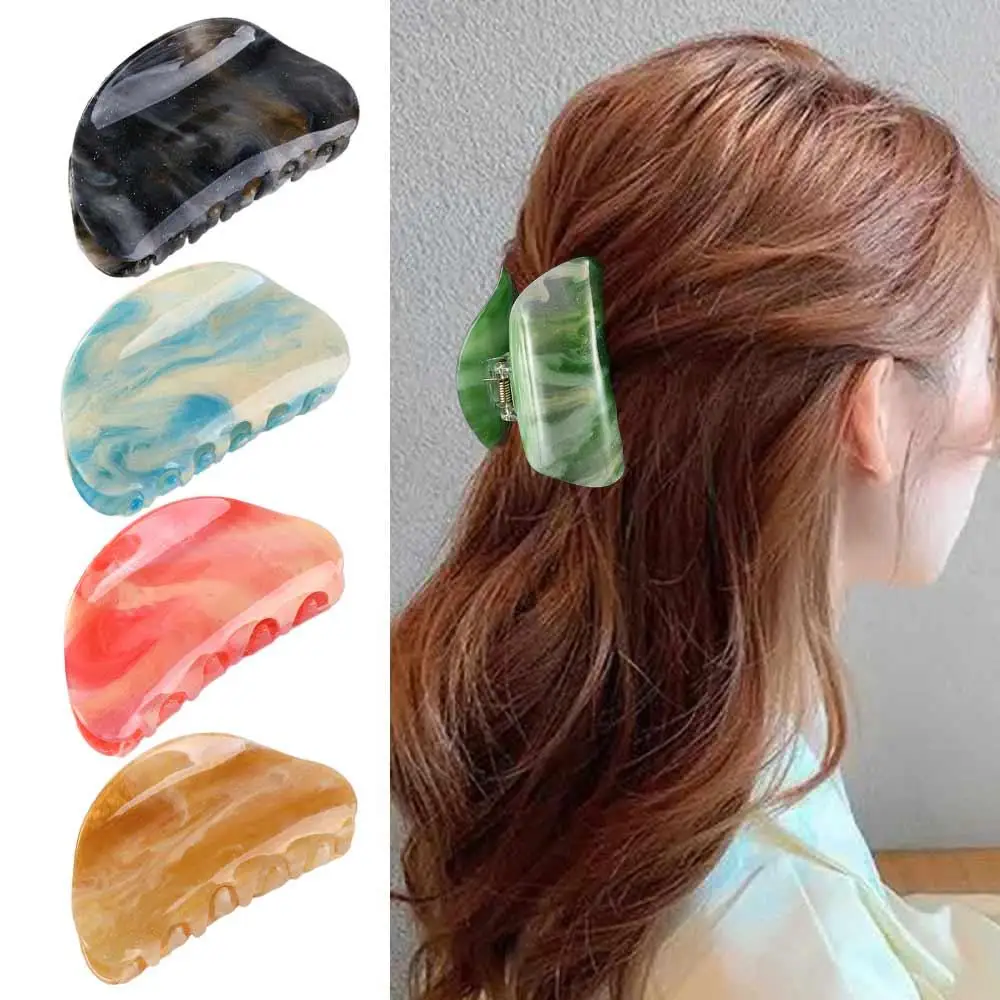 Gradient Color Acetic Acid Ponytail Holder Women Hair Clip Starry Sky Hair Claw Korean Style Crab Clip Hair Accessories