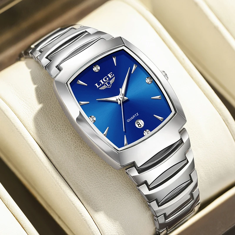 

LIGE New Women's Watch Elegant Fashion Quartz Wristwatches 3ATM Waterproof Date Steel Strap Watches Ladies Gifts Reloj Mujer