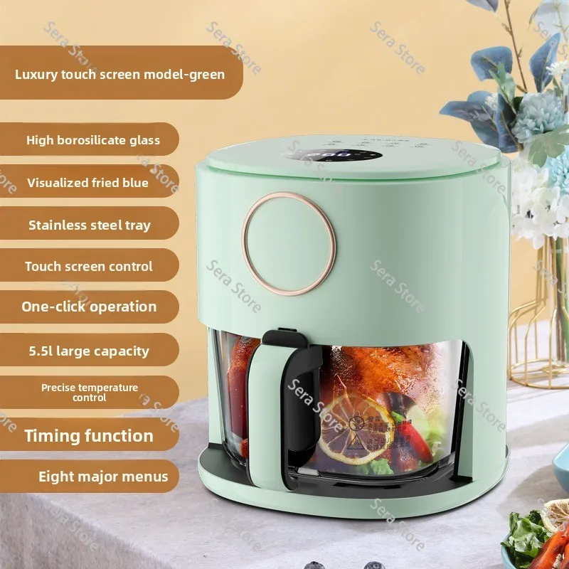 Air fryer oven large capacity 6l electric fryer 110V no oil fume touch screen household multi-function