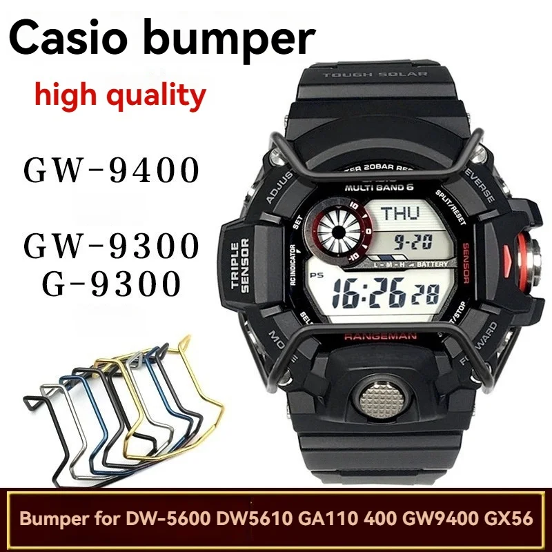 Para Casio Bumper DW5600 DW-5600 DW5610 GA110 400 GW9400 GW-9400 GX56 GX-56 GWF1000 DW-6900 DW6900 Barra de Proteção Contra Colisões para Relógio