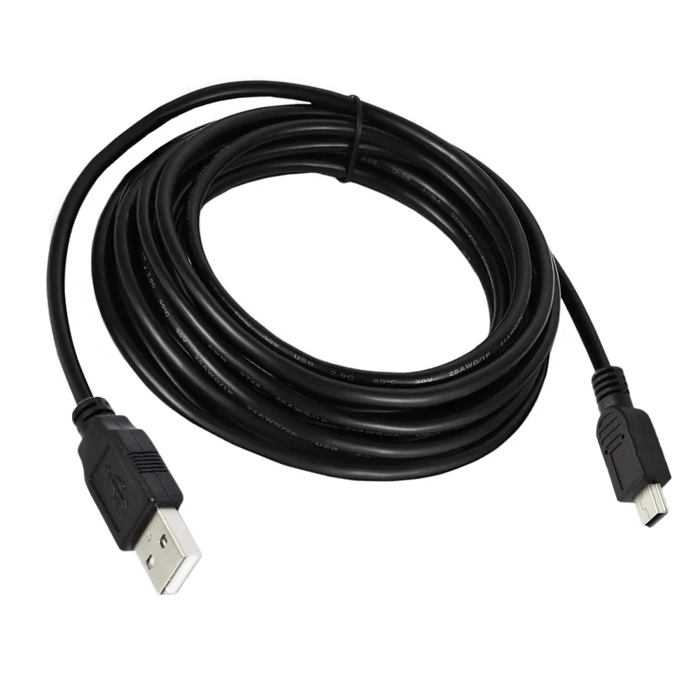 90 stopni Mini USB 5Pin do USB szybki ładowarki danych krótki kabel 1m 3 m 5m dla MP3 MP4 odtwarzacz samochodowy DVR GPS aparat cyfrowy HD Smart TV