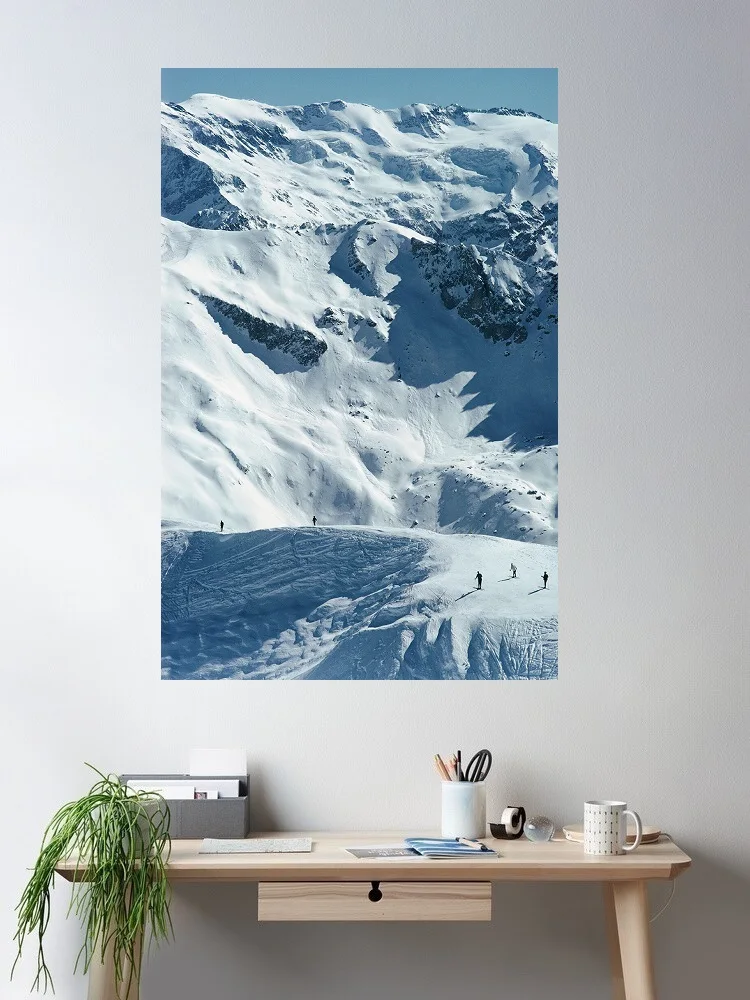 Slim Aarons 'Skiing In Vermont', Print Art Canvas Poster, Living Room, Home Wall Decor Picture