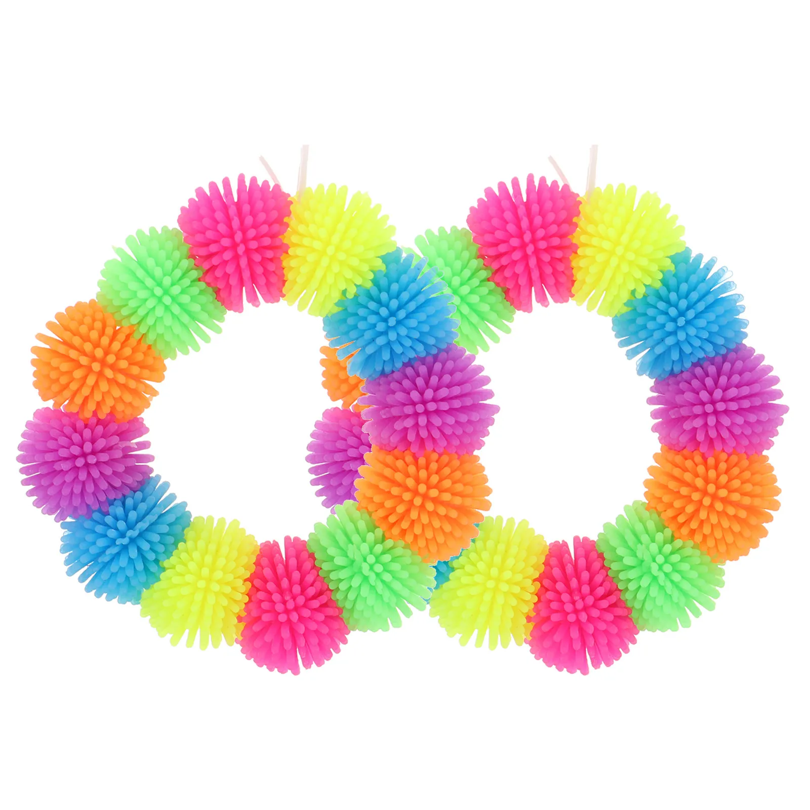

2Pcs Silicone Bracelets Kids Supple Colored Wristbands Decorative Flexible Bracelets Party Favors Stress Relief Playthings