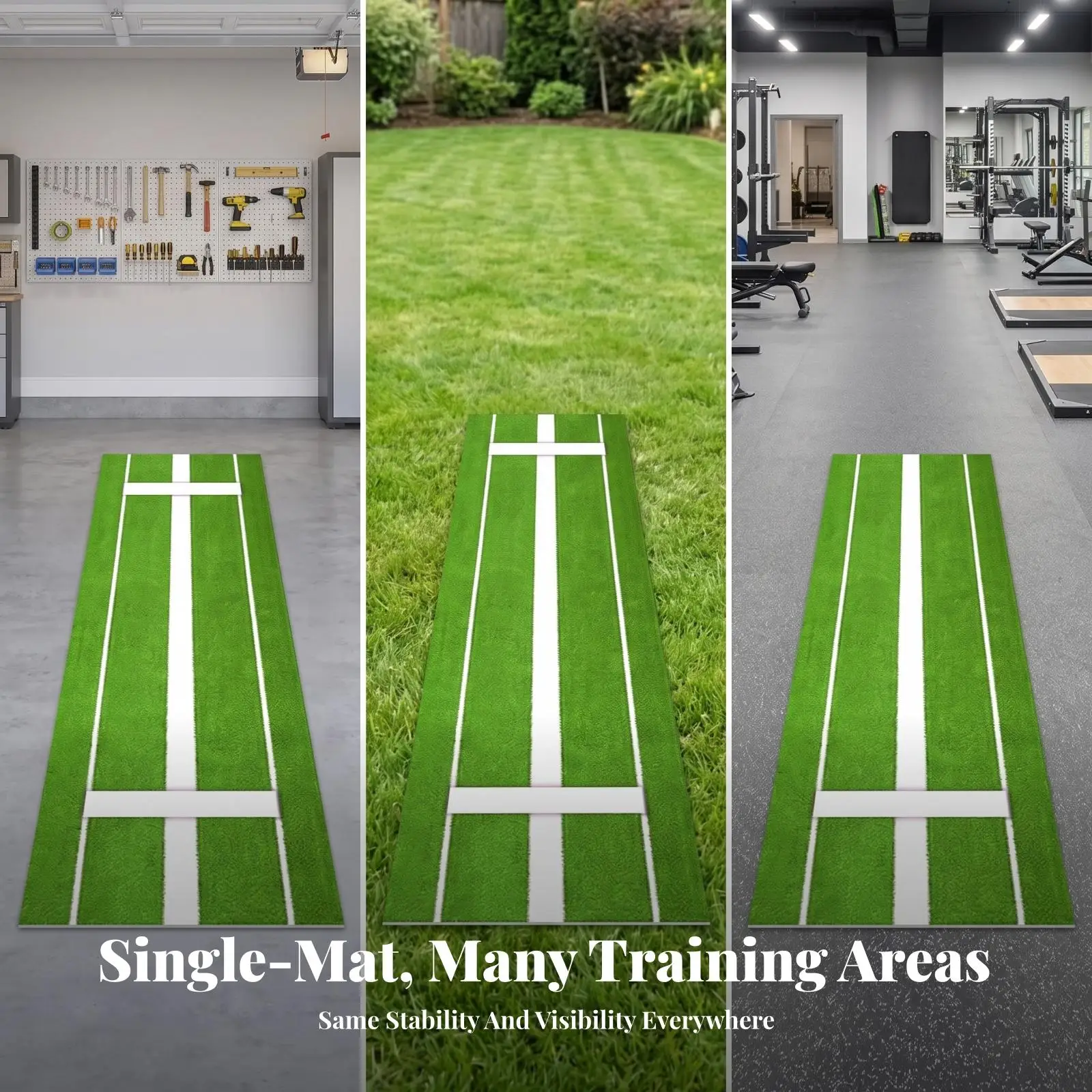 Batting Practice Mat with Batter's Box Slip Resistant for Batter, Players