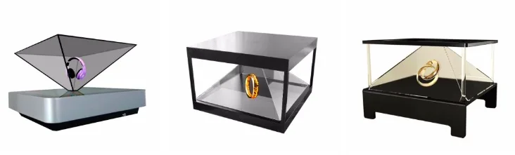 TFL 19Inch Metal Holographic Display 3D Pyramid Hologram Showcase