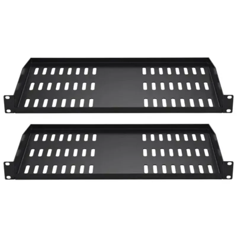 

VEVOR 2PCS 1U Server Rack Shelf 10"/254 mm Depth Vented Rack Mount Shelf Tray