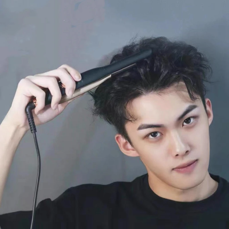 

Pencil Flat Iron for Edges & Short Hair, 3/10 Inch Small Hair Straightener for Men, Ceramic Mini Flat Iron for Pixie & Beard, 15