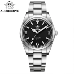 ADDIESDIVE AD2112 Luxury Men's Watch 38mm 316L Stainless Steel Sapphire Glass 100m Diver Reloj Hombre Automatic Mechanical Watch