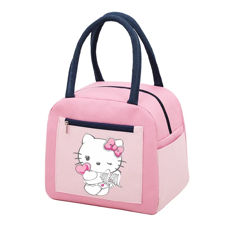 Hello Kitty Lunch Bag Children Thermal Cooler Bag Printed High Capacity Insulated Bag School Portable Lunch Box Picnic Tote Bags view 2