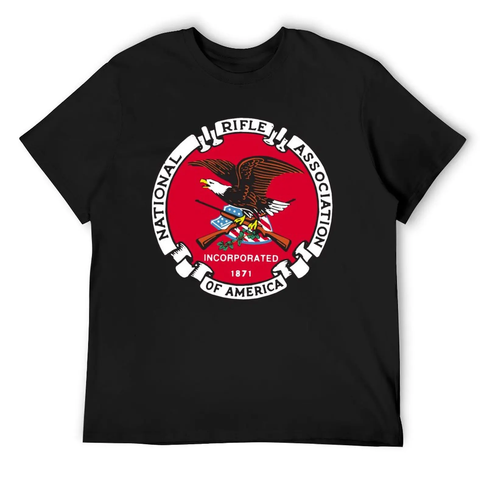 

National Rifle Association T-Shirt customs summer 2025 oversized vintage t shirts Men's t-shirt