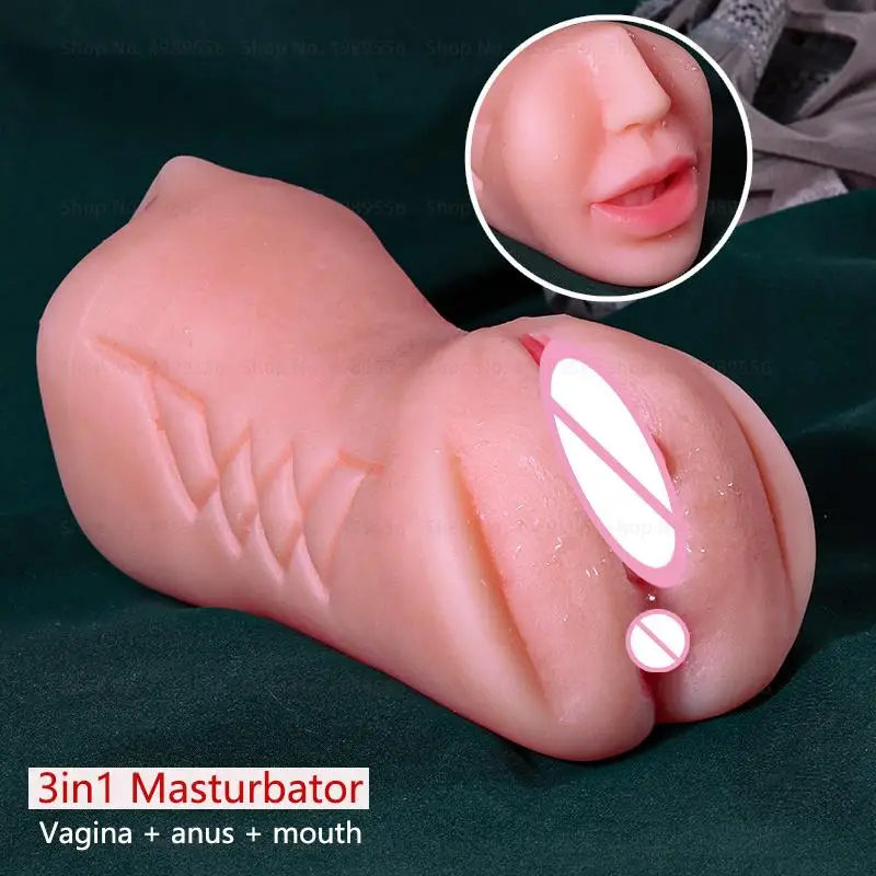 Vagina artificial Brinquedos Sexuais 3 em 1 para Homens, Masturbador Masculino, Buceta de Silicone Japão, Loja de Brinquedos Masturbação, Suprimentos Adultos, Brinquedos Sexuais